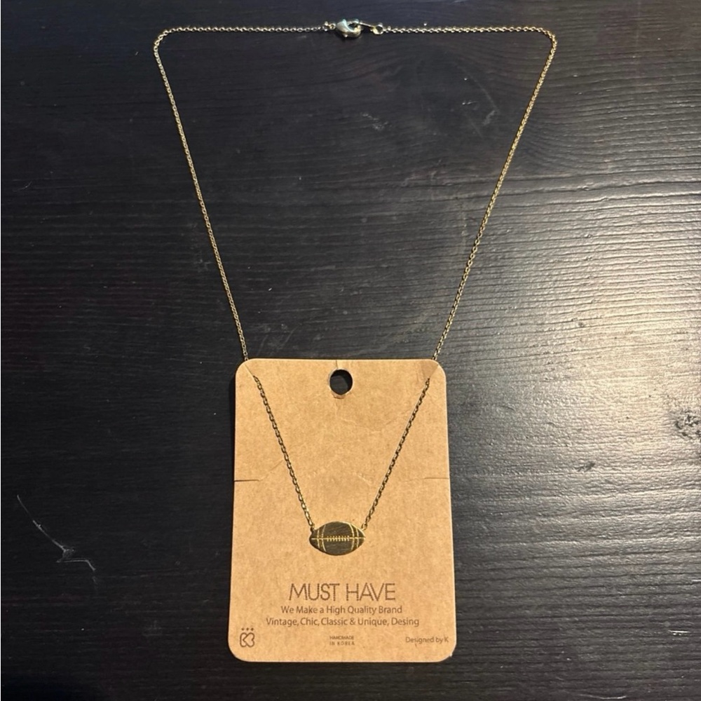 Must Have Football Pendant Necklace